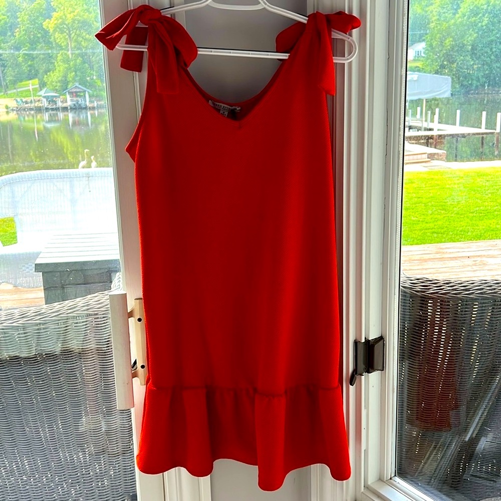 Green Envelope Burnt Orange Dress